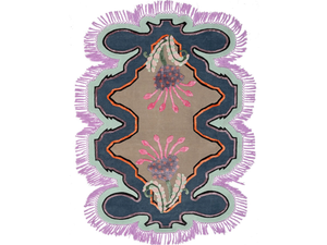 MULTIFARIOUS FLORA VER.C - Patterned wool and silk rug - Rug by Illulian