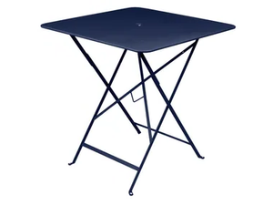 FERMOB - BISTRO+ DEEP BLUE - Folding square steel table - Table by In Stock