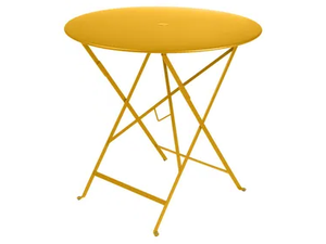 FERMOB - BISTRO Ø77 HONEY - Round folding steel garden table - Table by In Stock
