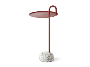 HAY - BOWLER RED BRICK - Round steel side table - Coffee table by In Stock