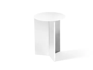 HAY - SLIT ROUND 35 WHITE - Round steel side table - Coffee table by In Stock