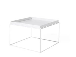 HAY - TRAY TABLE L WHITE - Square steel coffee table with tray - Styling by In Stock