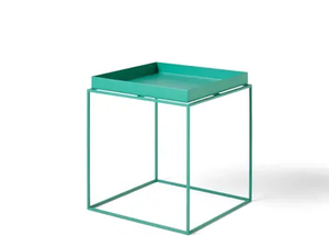 HAY - TRAY TABLE M PEPPERMINT GREEN - Square steel coffee table with tray - Styling by In Stock