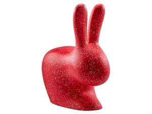 QEEBOO - RABBIT CHAIR DOTS RED - Polyethylene garden chair - Chair by In Stock
