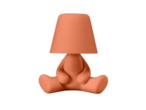 QEEBOO - SWEET BROTHERS_JOE TERRACOTTA - Cordless LED rechargeable polycarbonate table lamp - Table lamp by In Stock