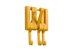 SCULPTURES JEUX - HIDDEN MUSTARD - Wall-mounted solid wood coat rack - Accessories by In Stock