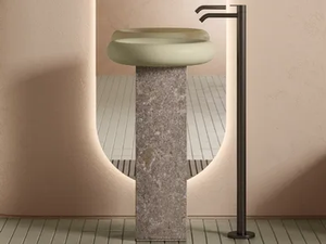 EASE - Freestanding round Solid Surface washbasin - Washbasin by INBANI