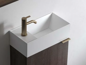 FACETT - Countertop rectangular Solid Surface handrinse basin - Washbasin by INBANI