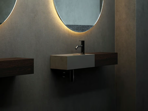 FACETT - Wall-mounted wooden vanity unit - Washbasin cabinet by INBANI