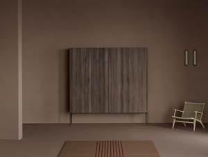 GRATE - Oak bathroom cabinet with doors - Door by INBANI
