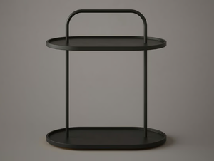 NORM - Oval and wooden high side table - Coffee table by INBANI