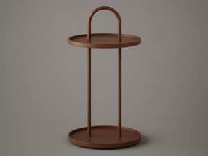 NORM - Round and wooden high side table - Coffee table by INBANI