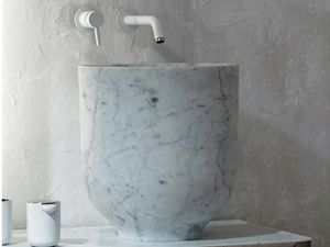 ORIGIN - Countertop round single marble washbasin - Washbasin by INBANI