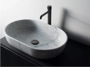 PRIME - Countertop oval single marble washbasin - Washbasin by INBANI