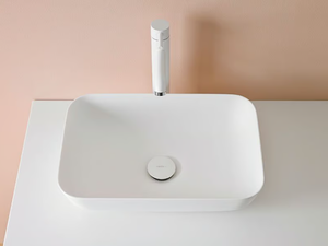 QUADRO - Countertop rectangular Corian® washbasin - Washbasin by INBANI