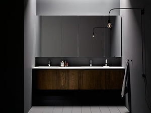 STRATO - Sectional wooden vanity unit with doors - Washbasin cabinet by INBANI
