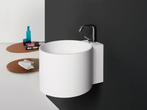 TAMBO - Round wall-mounted Topsolid washbasin - Washbasin by INBANI