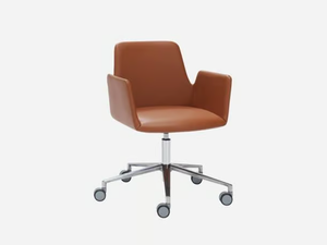 ALTEA - Swivel low back leather office chair - Office Chair by INCLASS