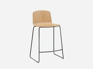 ANN - Sled base high beech stool - Stool by INCLASS