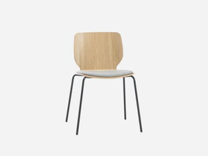 NIM - Stackable wood veneer chair with integrated cushion - Accessories by INCLASS