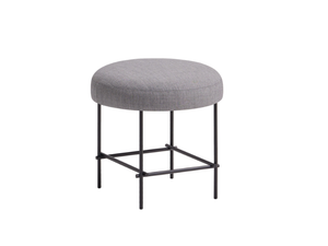 NUC - Upholstered round fabric and metal pouf - Pouf by INCLASS