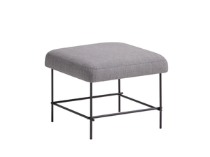 NUC - Upholstered square fabric and metal pouf - Pouf by INCLASS