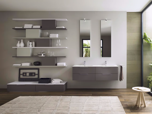 PROGETTO - Composition 4 - Sectional bathroom cabinet - Washbasin cabinet by INDA®