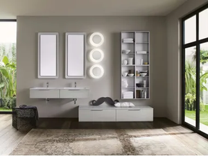 PROGETTO - Composition 6 - Sectional bathroom cabinet - Washbasin cabinet by INDA®