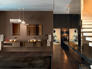 QAMAR - Composizione 1 - Sectional vanity unit - Washbasin cabinet by INDA®