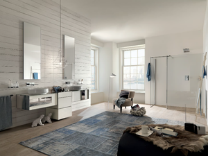 QAMAR - Composizione 4 - Sectional vanity unit - Washbasin cabinet by INDA®