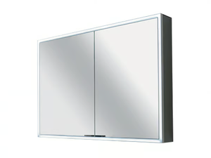 QUATTRO / QUATTRO+ - Mirror with cabinet with integrated lighting - Sanitary accessories by INDA®