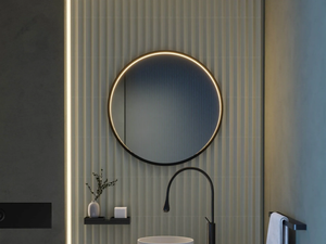 FUTON W - OLED round framed aluminium mirror - Accessories by Intra lighting