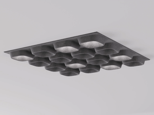 PYRYMYD DECO - Recycled material acoustic panel / lamp - Screens by Intra lighting