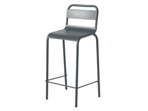 ANGLET - Stackable galvanized steel garden stool - Stool by ISIMAR
