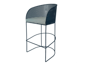 ARENA - Galvanized steel stool with armrests - Stool by ISIMAR