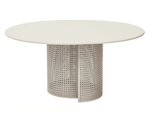 ARENA - Round galvanized steel garden side table - Side table by ISIMAR