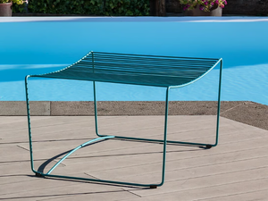 BOLONIA - Rectangular steel garden footstool - Pouf by ISIMAR