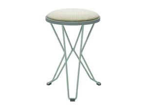 CAPRI - Low steel stool with integrated cushion - Accessories by ISIMAR