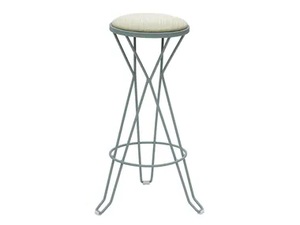 CAPRI - Steel stool with integrated cushion - Accessories by ISIMAR