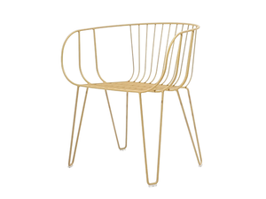 OLIVO - Galvanized steel garden chair with armrests - Chair by ISIMAR
