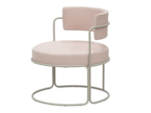 PARADISO - Garden upholstered powder coated steel easy chair with armrests - Armchair by ISIMAR