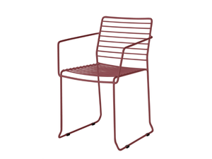 TARIFA - Galvanized steel garden chair with armrests - Chair by ISIMAR