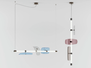 AXI - LED suspension lamp in metal and glass - Ceiling lamp by Italamp