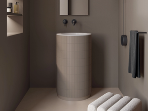 CILINDRO.50 - Round freestanding washbasin - Washbasin by Italgraniti