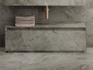 LOFTY - Low floorstanding porcelain stoneware bathroom cabinet - Washbasin cabinet by Italgraniti