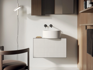 PIANO.70 - Wall-mounted vanity unit - Washbasin cabinet by Italgraniti