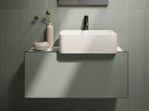 PIANO.90 - Wall-mounted vanity unit - Washbasin cabinet by Italgraniti
