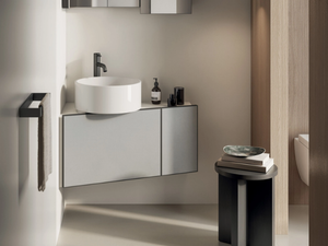 PIANOANGLE.80 - Wall-mounted vanity unit - Washbasin cabinet by Italgraniti