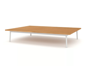 VAIL 93296I - Rectangular low teak garden side table - Side table by IVINI