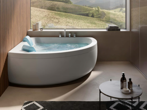 AQUASOUL CORNER 155 - Hydromassage corner bathtub with chromotherapy - Bathtub by Jacuzzi®